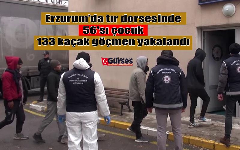 Erzurum’da tır dorsesinde 56