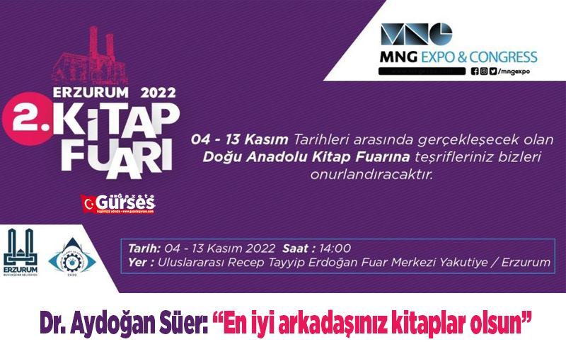 Edebiyat dünyasının kalbi, Erzurum MNG Expo Kitap Fuarı’nda atacak