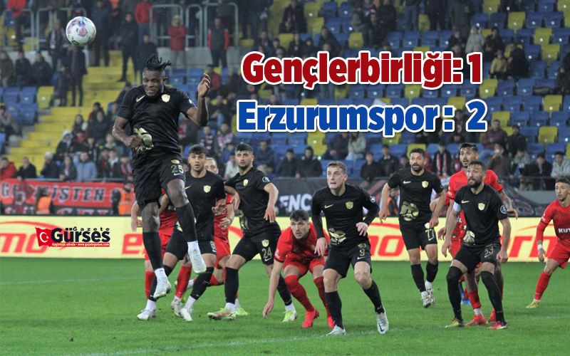 Spor Toto 1. Lig: Gençlerbirliği: 1 - Erzurumspor: 2