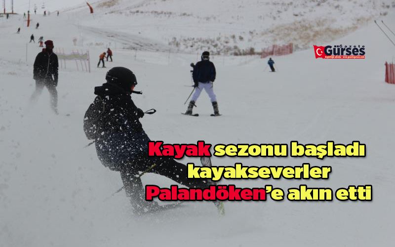 Kayak sezonu başladı, kayakseverler Palandöken’e akın etti