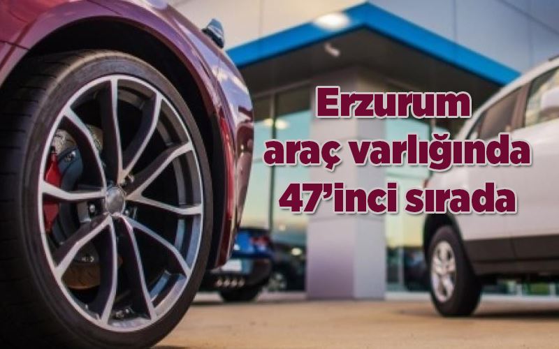 Erzurum araç varlığında 47’inci sırada