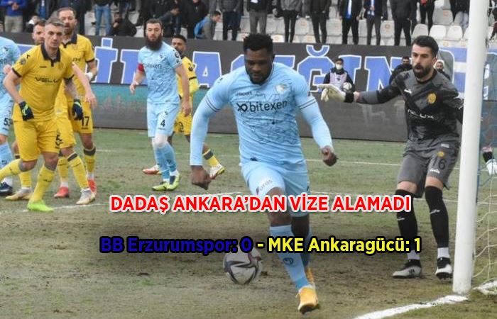 Spor Toto 1. Lig: BB Erzurumspor: 0 - MKE Ankaragücü: 1