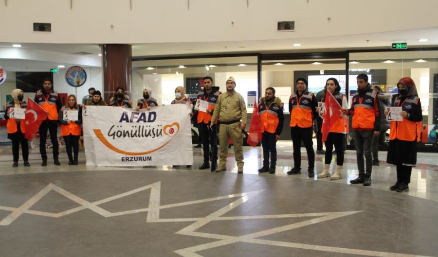 AFAD Erzurum Gönüllüleri Çanakkale’yi unutmadı