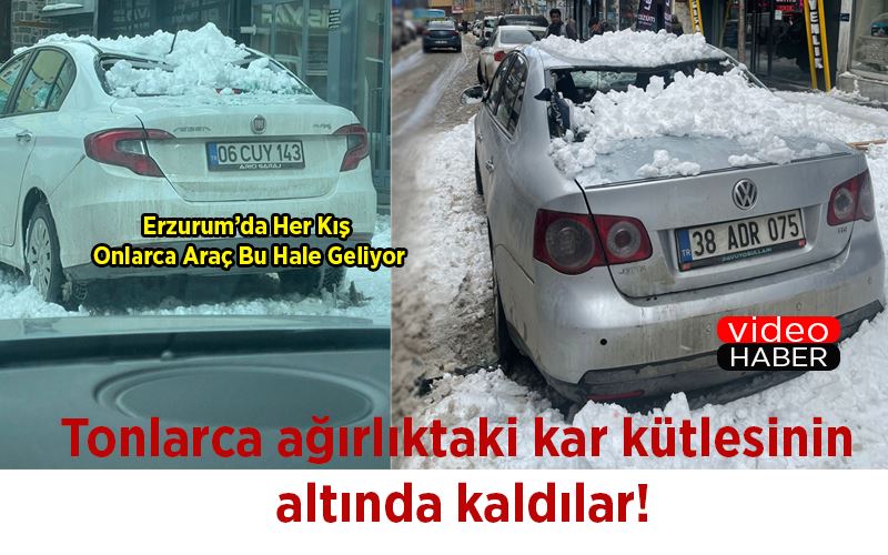 Tonlarca ağırlıktaki kar kütlesinin altında kaldılar!