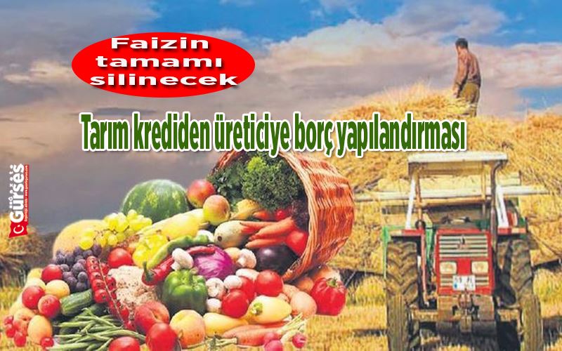 Tarım krediden üreticiye borç yapılandırması