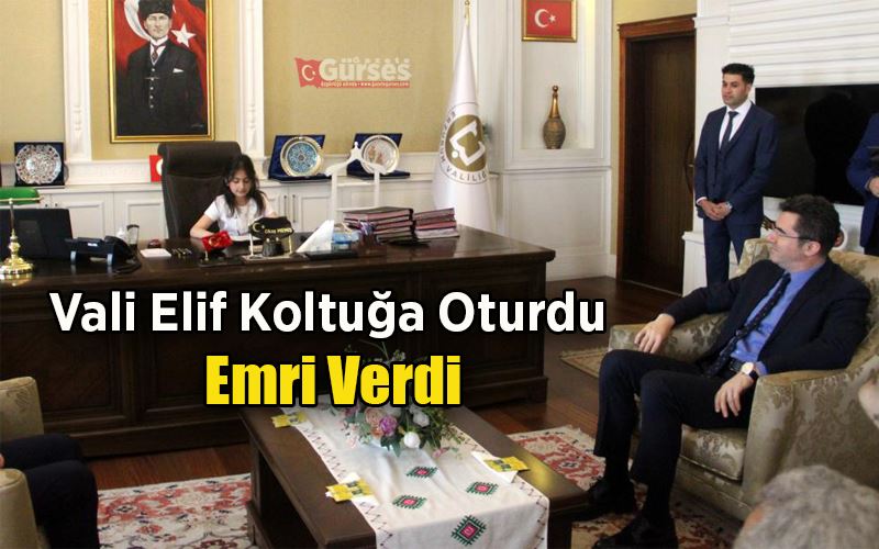  Vali Memiş, koltuğunu 4. sınıf öğrencisi Elif’e devretti