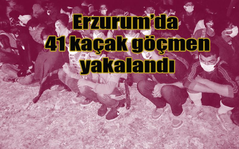 Erzurum’da 41 kaçak göçmen yakalandı