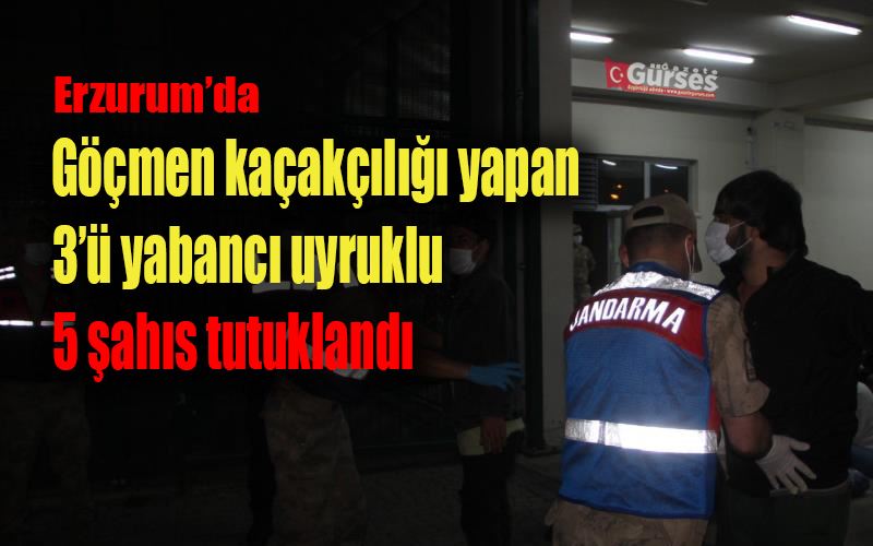  Göçmen kaçakçılığı yapan 3’ü yabancı uyruklu 5 şahıs tutuklandı