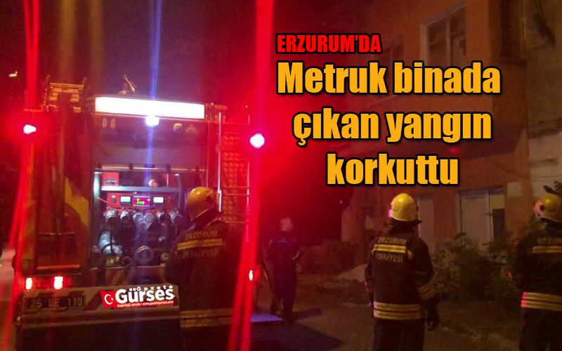 Metruk binada çıkan yangın korkuttu