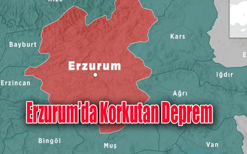  Erzurum’da 4.9 büyüklüğünde deprem