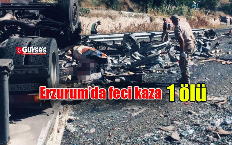 Erzurum’da feci kaza: 1 ölü