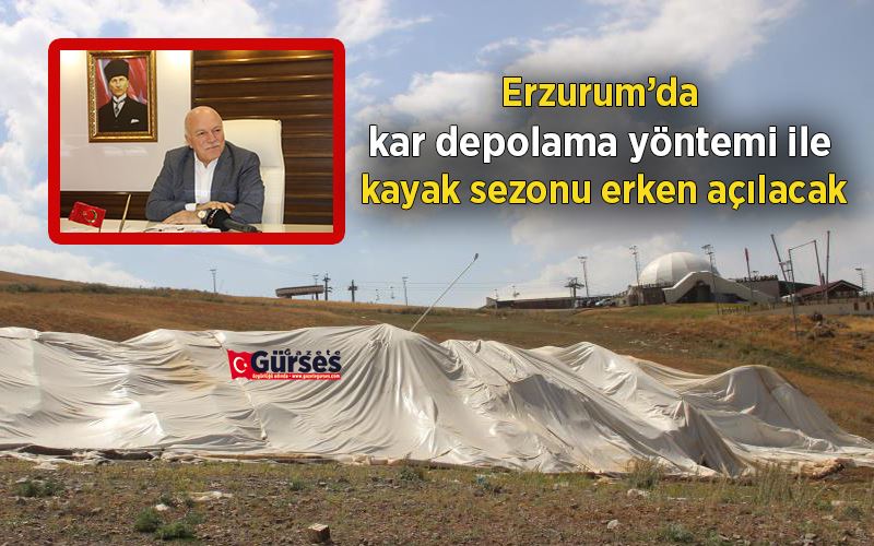 Erzurum’da kar depolama yöntemi ile kayak sezonu erken açılacak