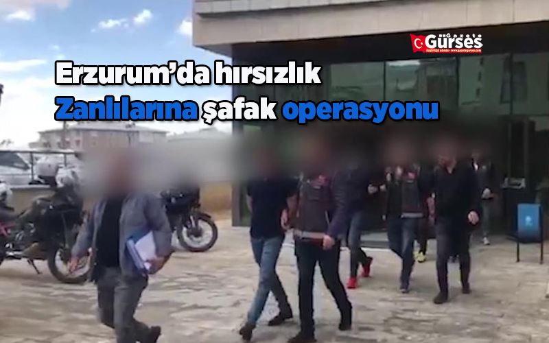  Erzurum’da hırsızlık zanlılarına şafak operasyonu