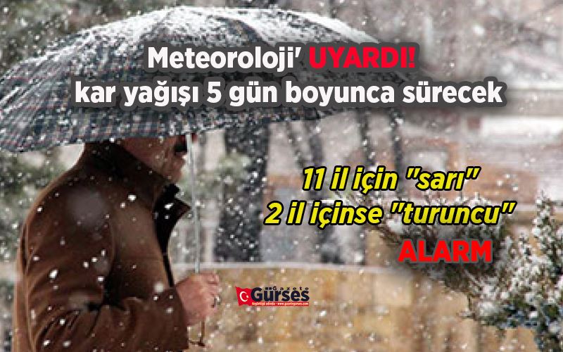 Meteoroloji uyardı! Kar kapıda