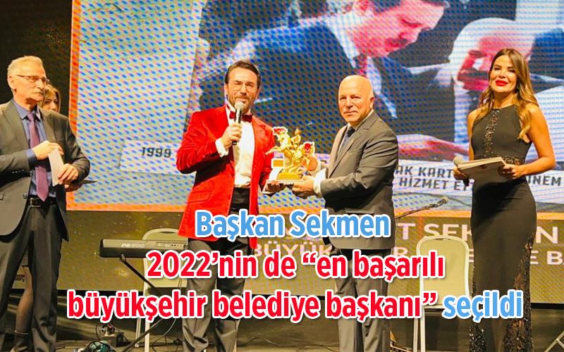 Başkan Sekmen 2022’nin de “en başarılı büyükşehir belediye başkanı” seçildi