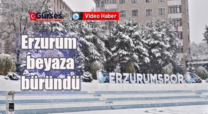 Erzurum beyaza büründü