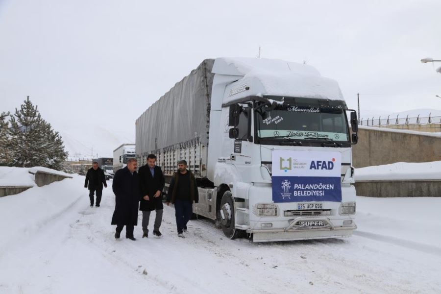 Palandöken Belediyesi tüm imkânlarıyla depremzedelerin yanında