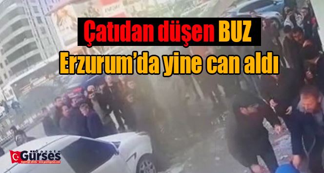 Kafasına buz düşerek hayatını kaybeden vatandaş güvenlik kamerasına yansıdı