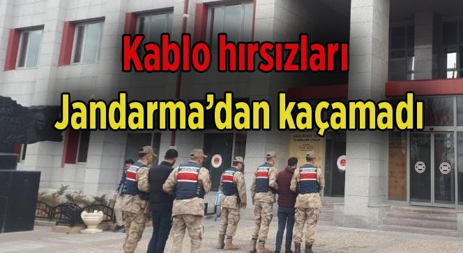 Kablo hırsızları Jandarma’dan kaçamadı