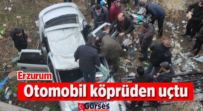 Otomobil köprüden uçtu