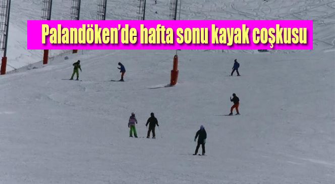 Palandöken’de hafta sonu kayak coşkusu