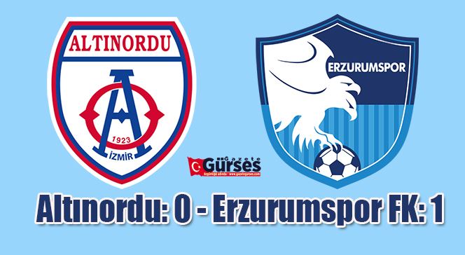 Spor Toto 1. Lig: Altınordu: 0 – Erzurumspor FK: 1