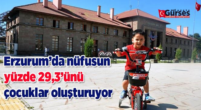 Erzurum’da nüfusun yüzde 29,3’ünü çocuklar oluşturuyor