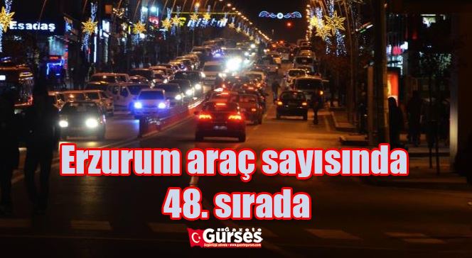 Erzurum araç sayısında 48. sırada