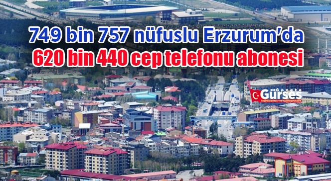 749 bin 757 nüfuslu Erzurum