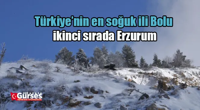 Türkiye’nin en soğuk ili Bolu ikinci sırada Erzurum