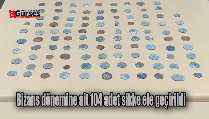 Bizans dönemine ait 104 adet sikke ele geçirildi