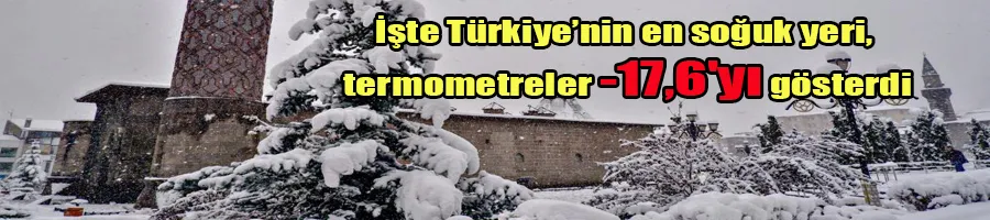 İşte Türkiye’nin en soğuk yeri, termometreler -17,6