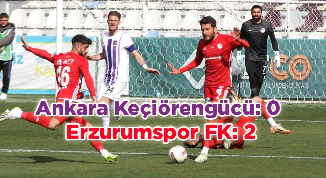 Trendyol 1. Lig: Ankara Keçiörengücü: 0 - Erzurumspor FK: 2