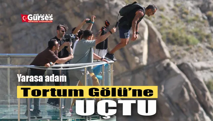 Yarasa adam Tortum Gölü’ne uçtu