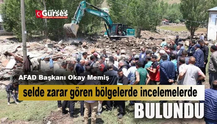 AFAD Başkanı Okay Memiş, selde zarar gören bölgelerde incelemelerde bulundu