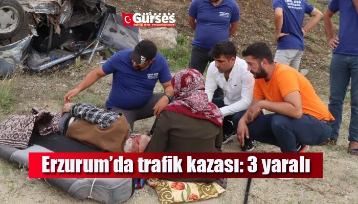 Erzurum’da trafik kazası: 3 yaralı