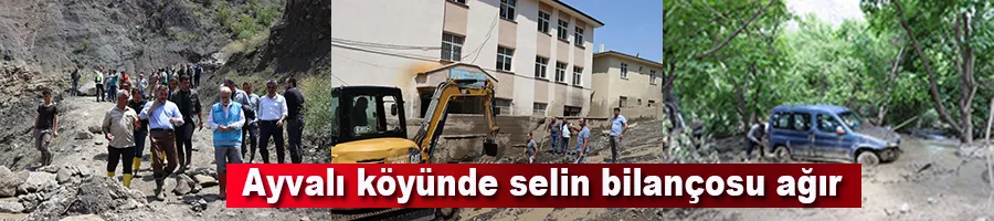 Ayvalı köyünde selin bilançosu ağır