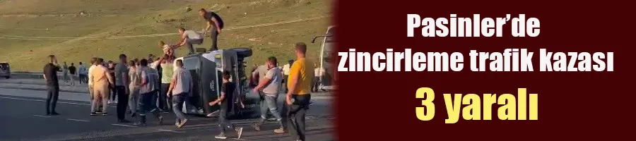 Pasinler’de zincirleme trafik kazası: 3 yaralı