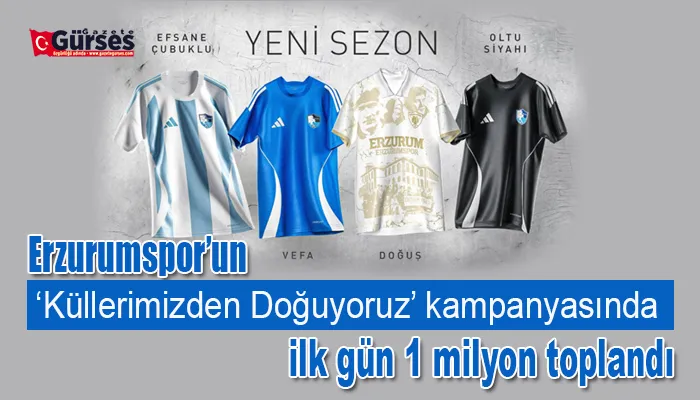 Erzurumspor’un ‘Küllerimizden Doğuyoruz’ kampanyasında ilk gün 1 milyon toplandı