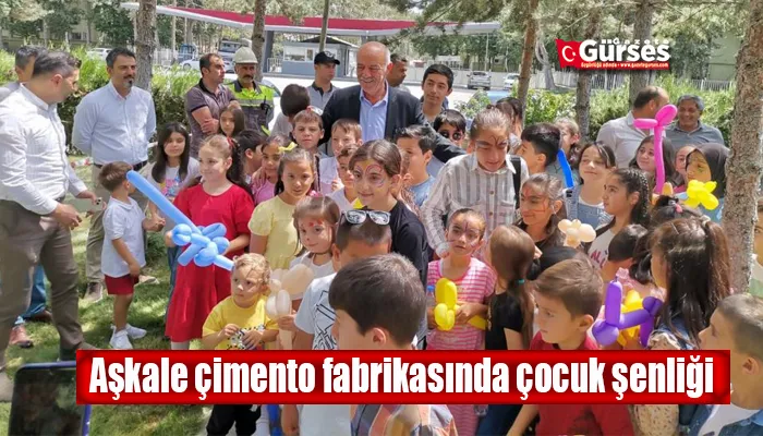 Aşkale çimento fabrikasında çocuk şenliği