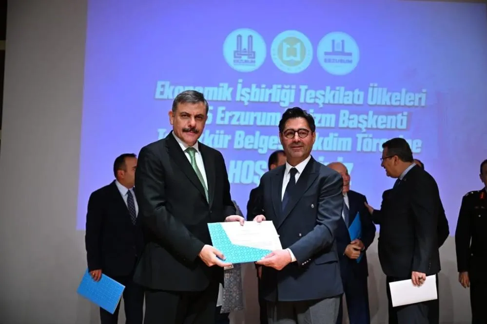 EİT 2025 Erzurum Turizm Başkenti teşekkür belgesi takdim töreni düzenlendi