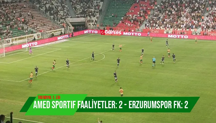 Trendyol 1. Lig: Amed Sportif Faaliyetler: 2 - Erzurumspor FK: 2