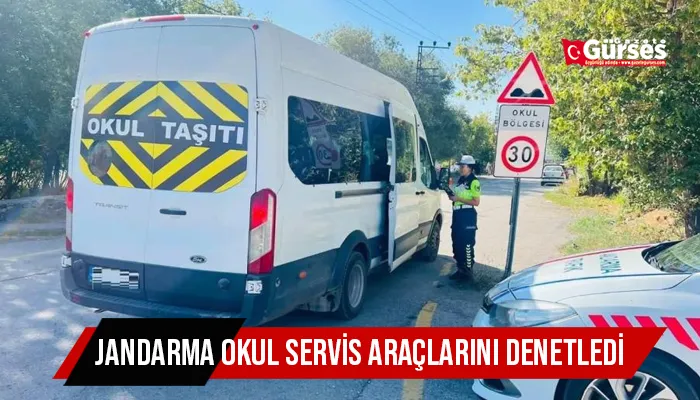 Jandarma okul servis araçlarını denetledi