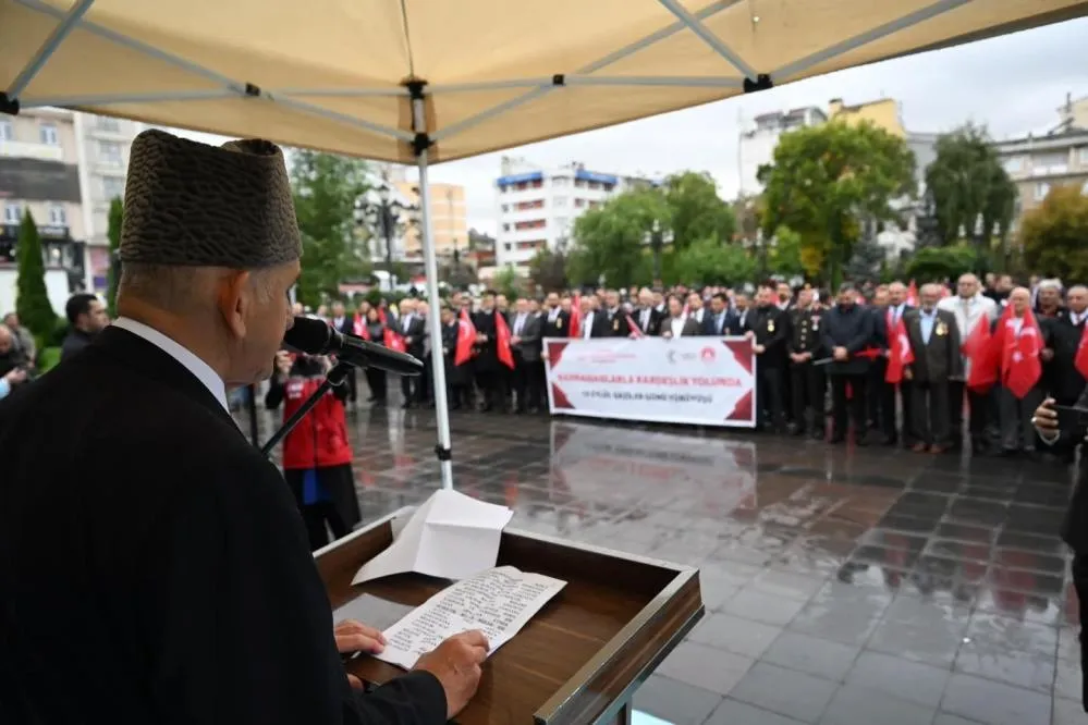 Erzurum’da Gaziler günü dolayısıyla kortej yürüyüşü düzenlendi