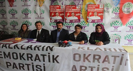 HDP, ERZURUM MITINGINE HAZIRLANIYOR