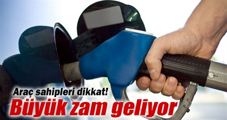 Benzine büyük zam