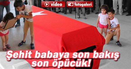 3 yasindaki Azra sehit babasini öperek ugurladi