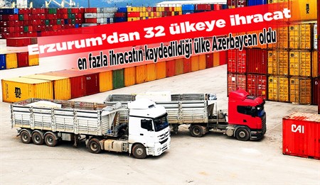 ERZURUM’DAN 6 AYDA 32 ÜLKEYE IHRACAT