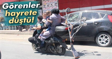 Motosikletle tehlikeli yolculuk