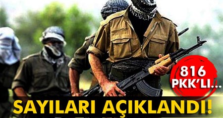 Sayilari açiklandi! 816 PKK’li…